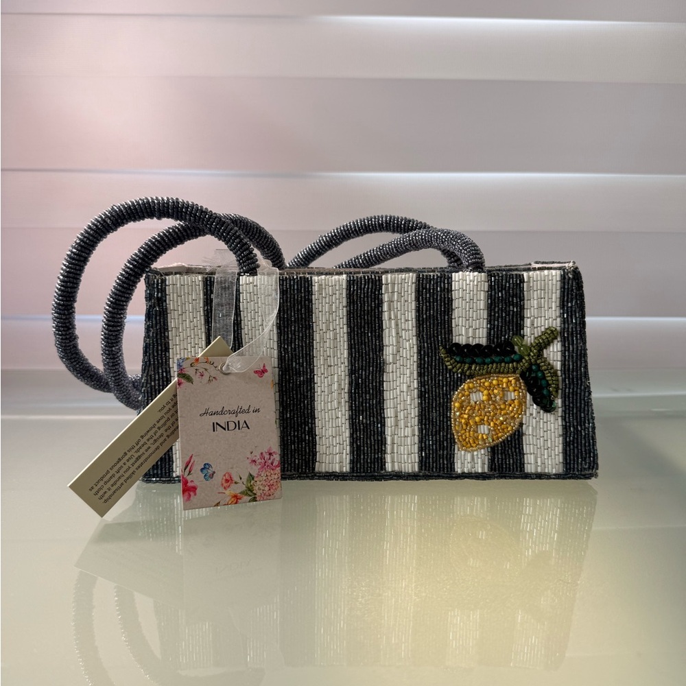 Made in India VIRAL Lemon Beaded Bag
